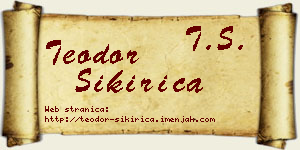 Teodor Sikirica vizit kartica